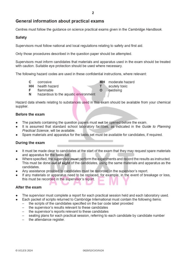 General Information Abut practical exams