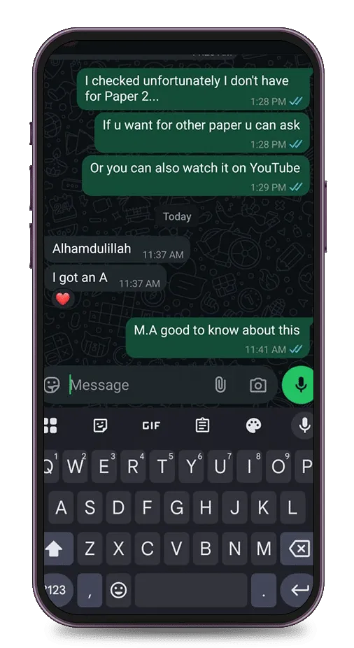 testmonial, Exam result