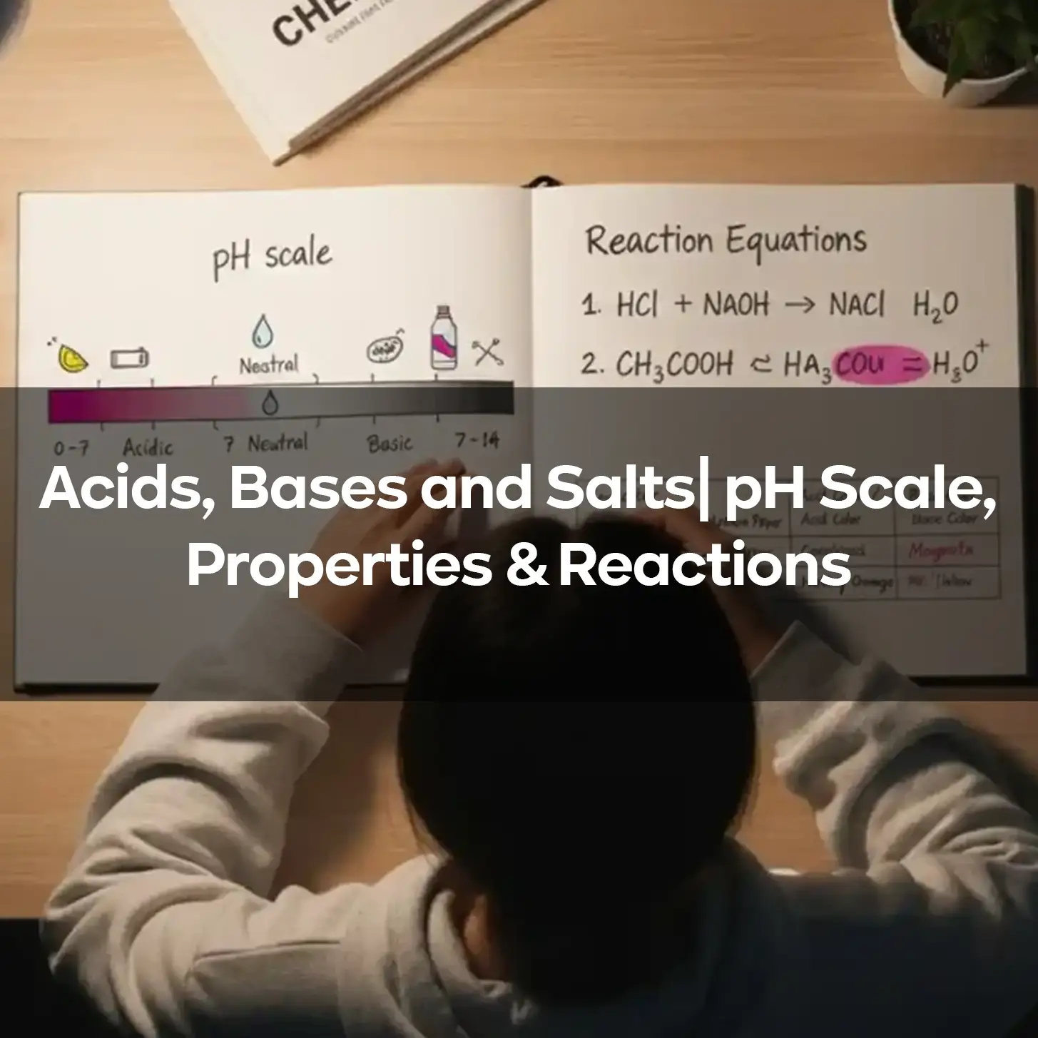 Acids, bases, and salts overview with properties and examples