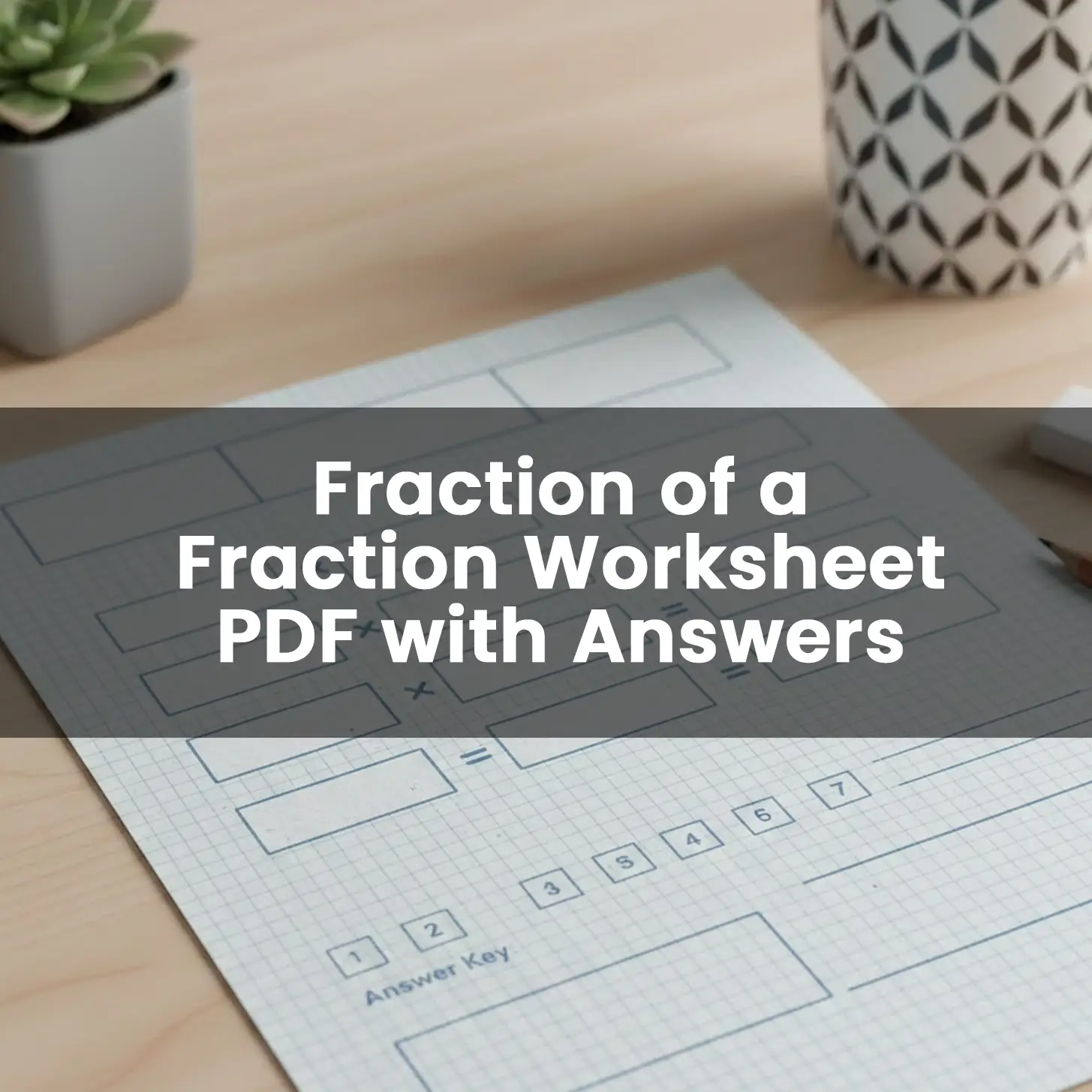 Fraction of a Fraction Worksheet PDF with Answers