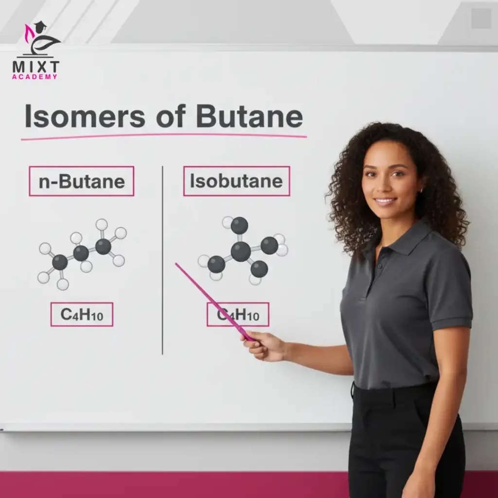 An image of teacher pointing at the board