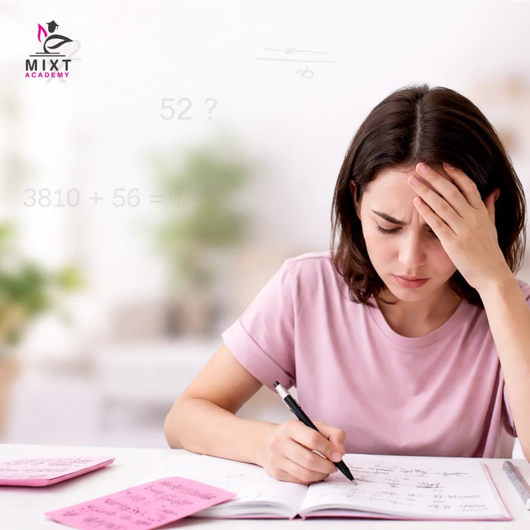 Student solving numerical questions with formulas and units, highlighting common mistakes students make in numerical questions.