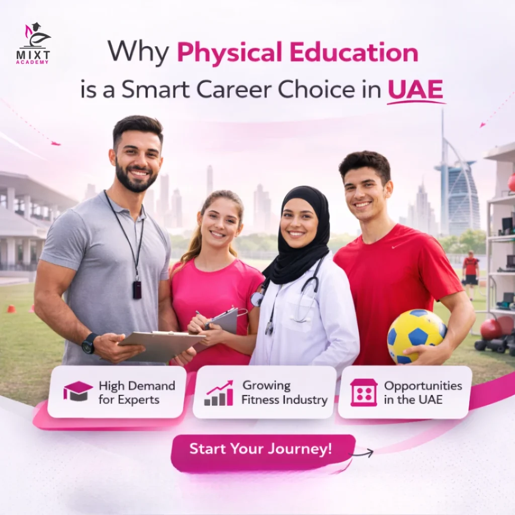 An image showing physical education teachers and students 