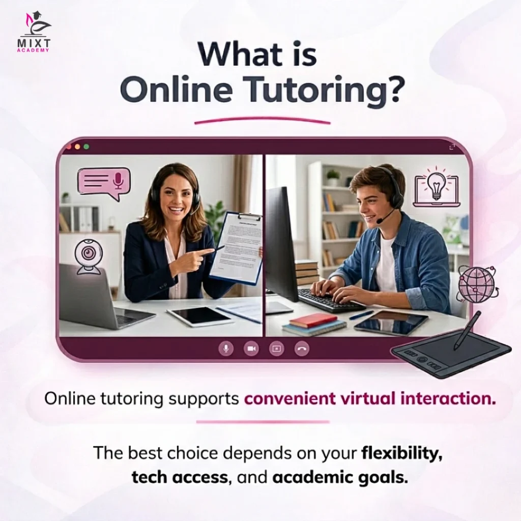 An image showing howstudents take online tutoring